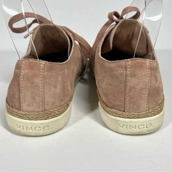 Vince Womens Jadon Low Top Espadrille Sneaker Blush Pink Size 8 Suede Upper - Picture 5 of 9